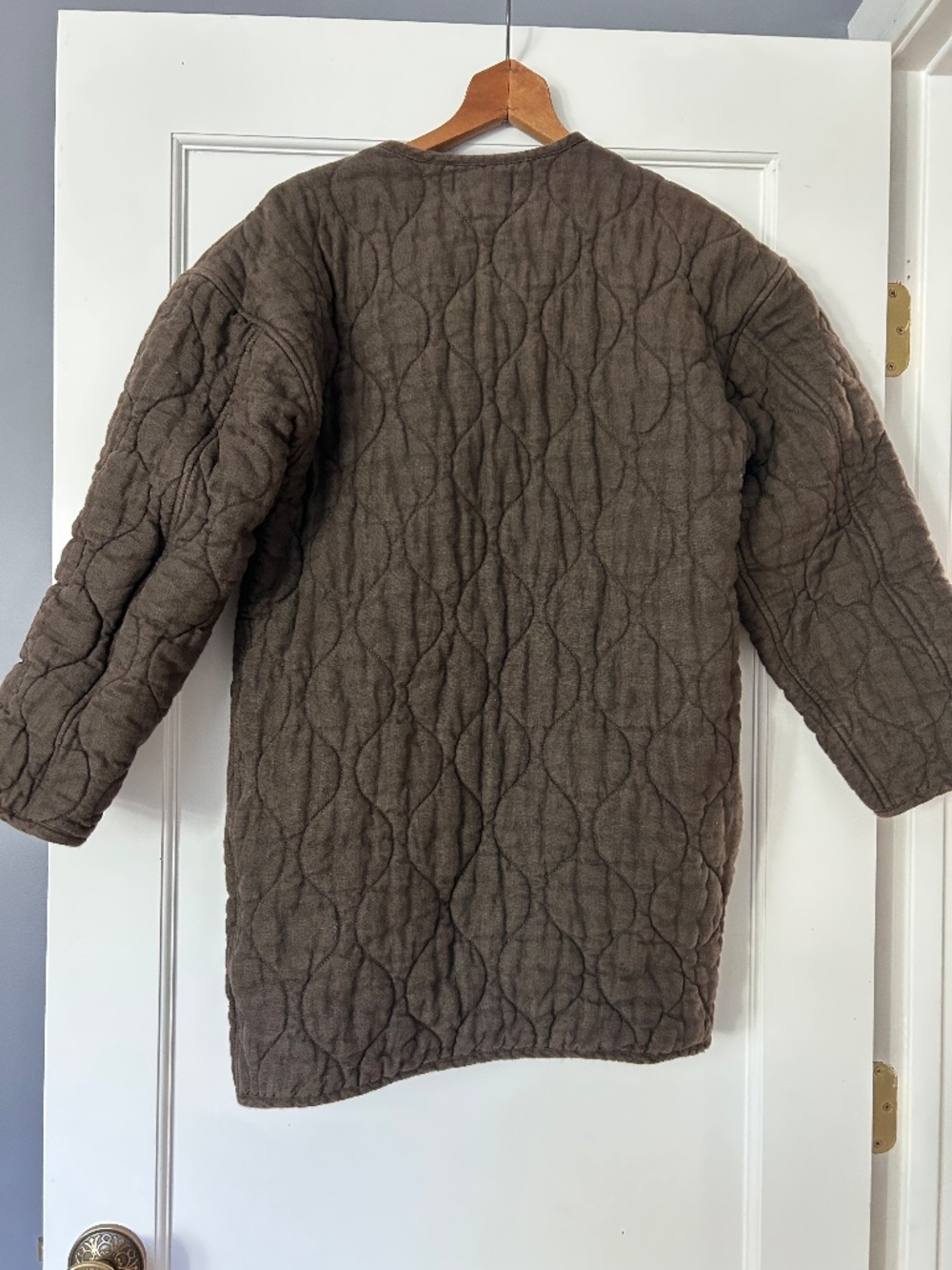 First Rite Quilted Coat Walnut Size XS - Picture 5 of 8